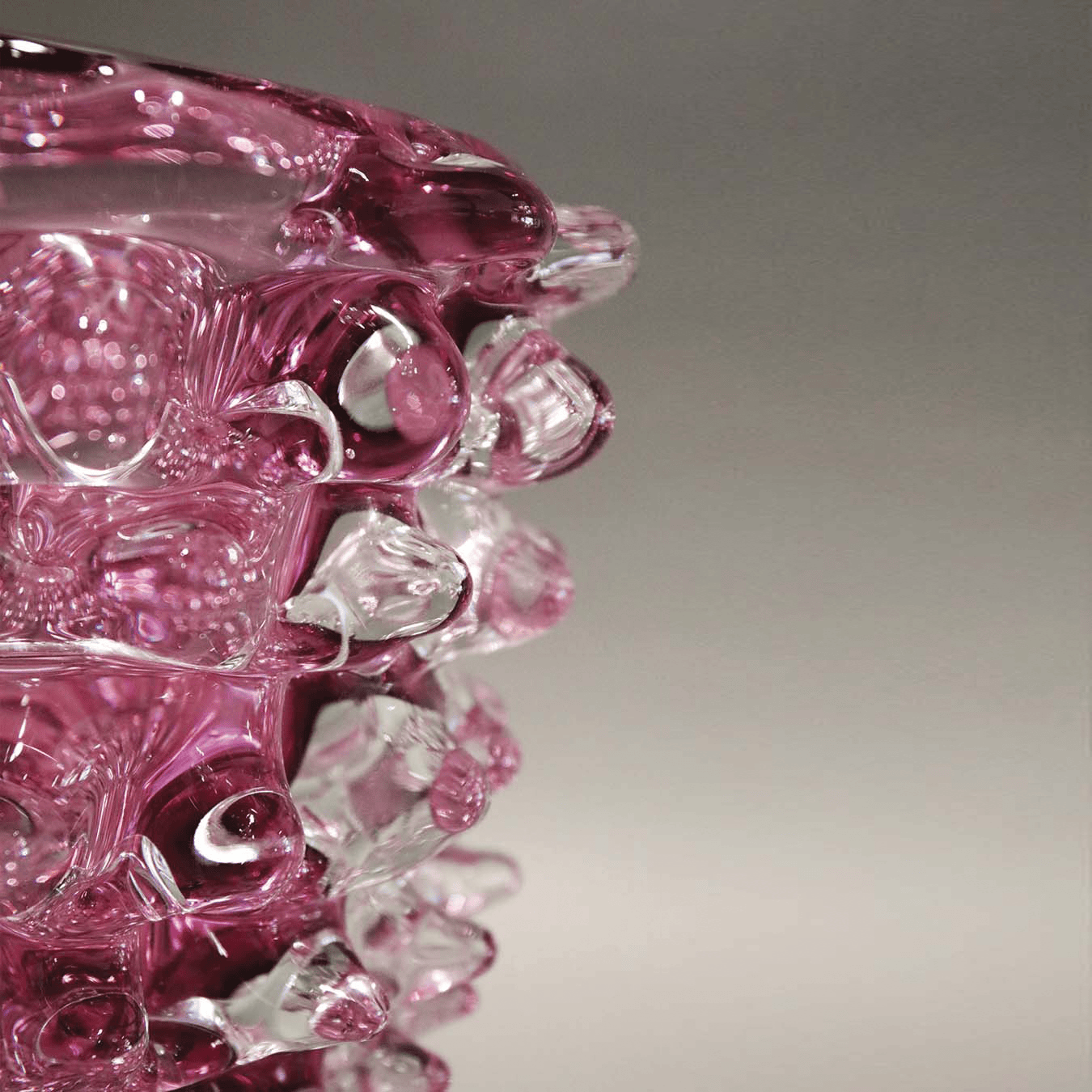 Murano 大型 ムラノ 金彩 ピンク ライン 水差し オブジェ Murano 大型 ムラノ 金彩 ピンク ライン 水差し オブジェ 美術品